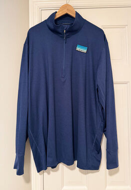 Life is Good Active Performance Quarter-Zip Pullover - Heather Blue Men's XXL